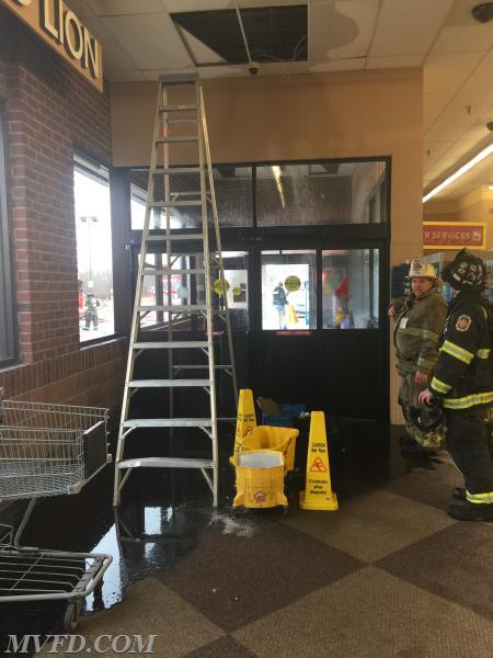 Firefighters responded to a reported building fire at the Food Lion.